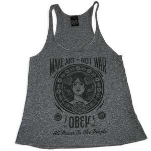 Obey Women's Make Art Not War Graphic Racerback Tank Top